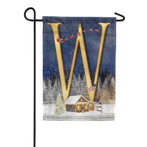 Santa Is Coming Double Sided Monogram Garden Flag
