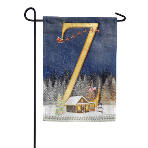 Santa Is Coming Double Sided Monogram Garden Flag