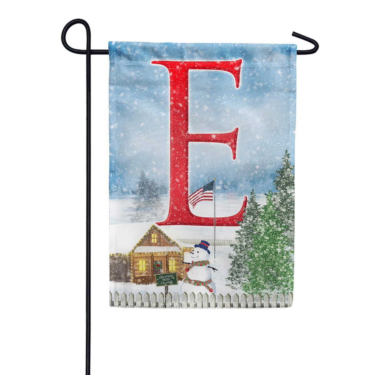 Christmas Trees For Sale Double Sided Monogram Garden Flag