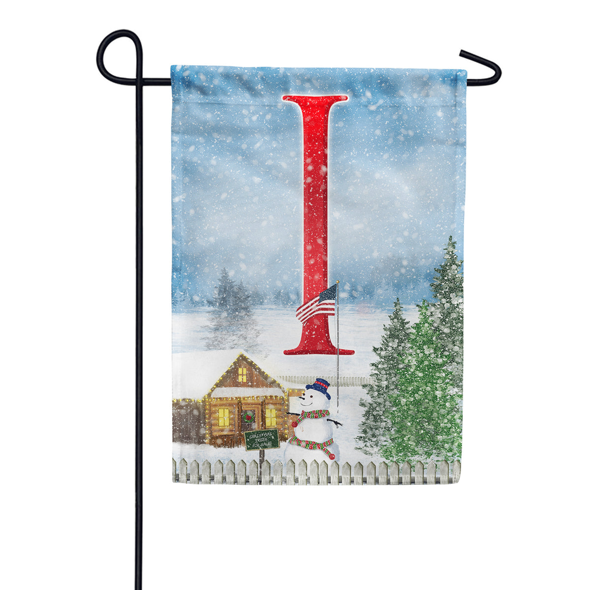 Christmas Trees For Sale Double Sided Monogram Garden Flag
