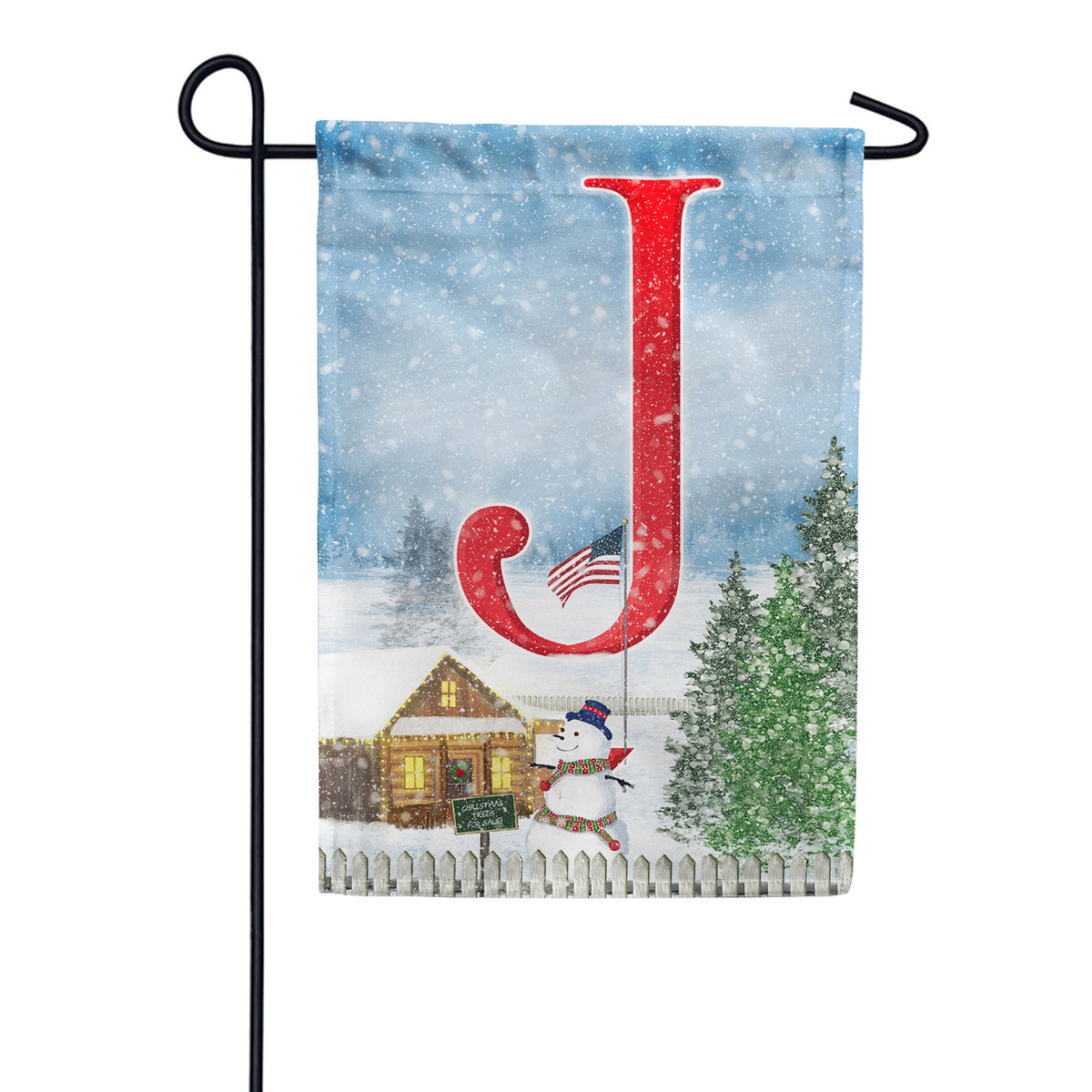 Christmas Trees For Sale Double Sided Monogram Garden Flag
