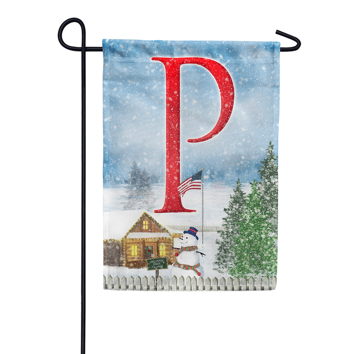 Christmas Trees For Sale Double Sided Monogram Garden Flag