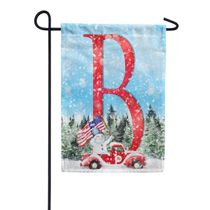 Stay Warm America Double Sided Monogram Garden Flag