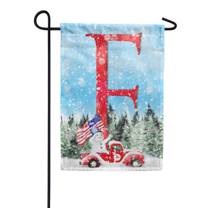 Stay Warm America Double Sided Monogram Garden Flag