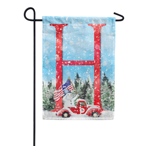 Stay Warm America Double Sided Monogram Garden Flag