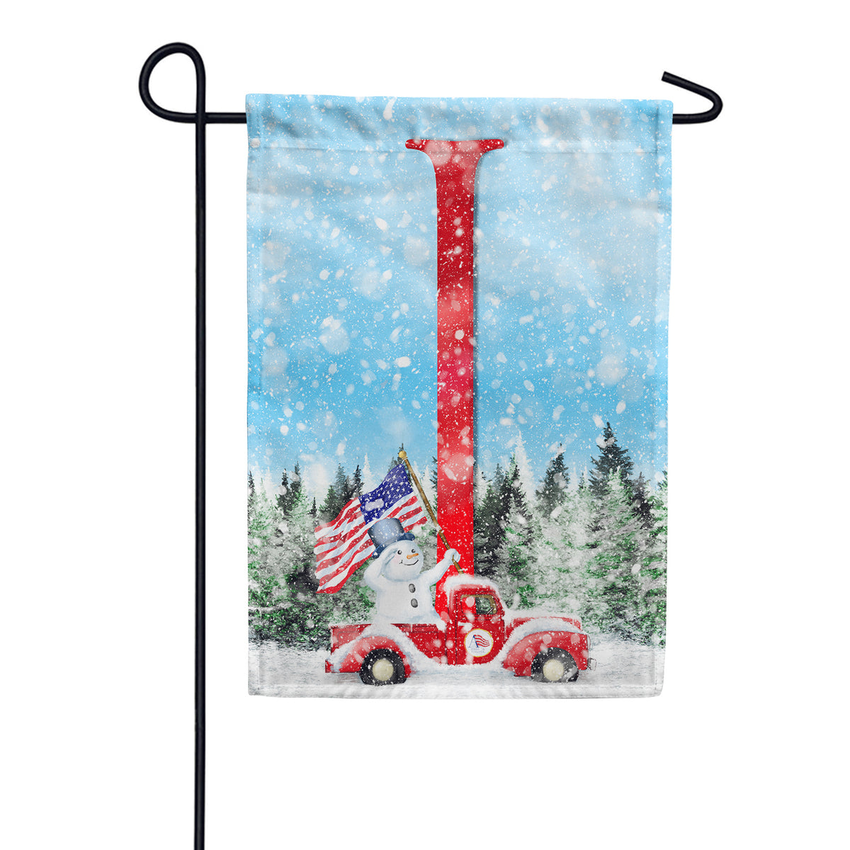 Stay Warm America Double Sided Monogram Garden Flag