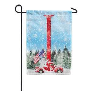 Stay Warm America Double Sided Monogram Garden Flag