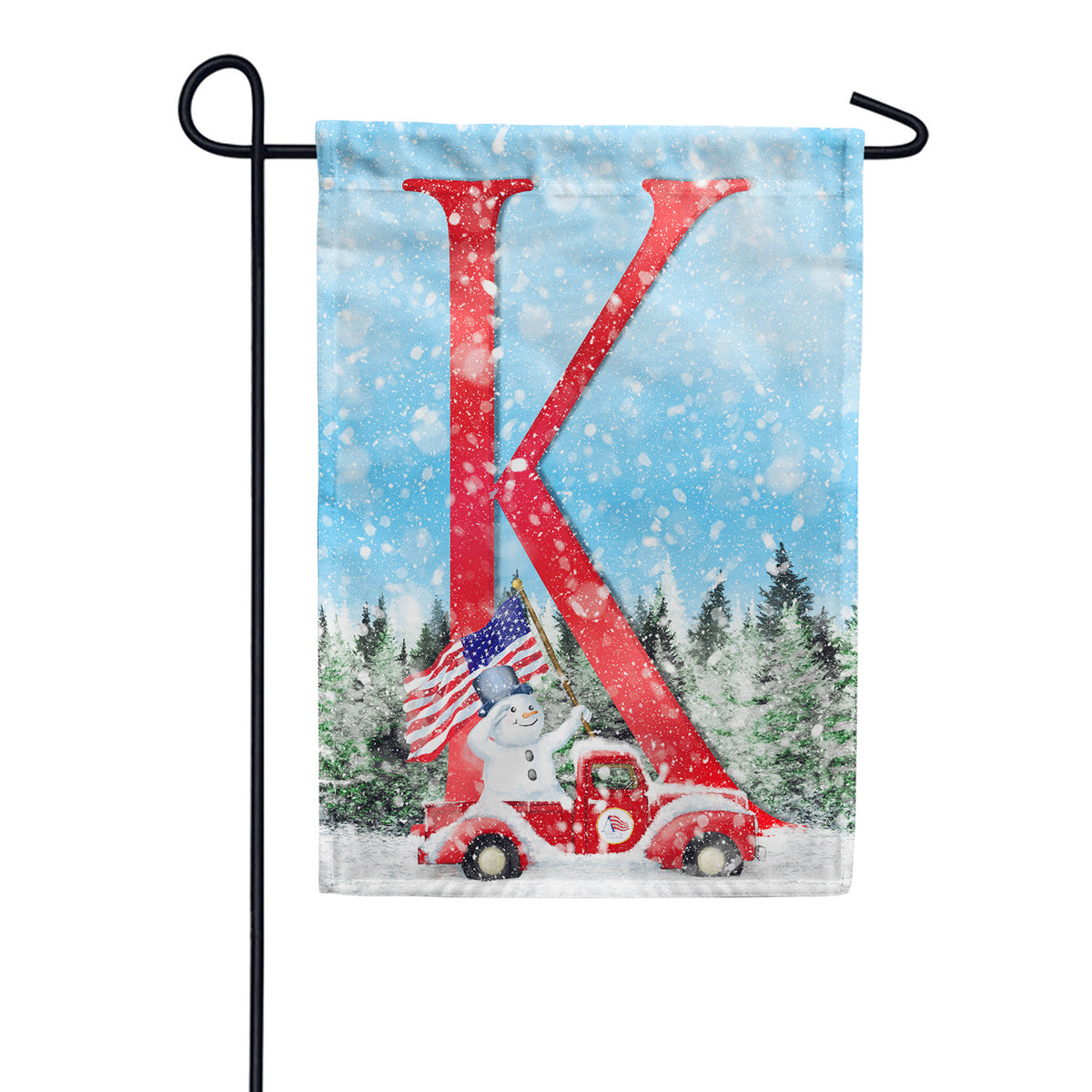 Stay Warm America Double Sided Monogram Garden Flag