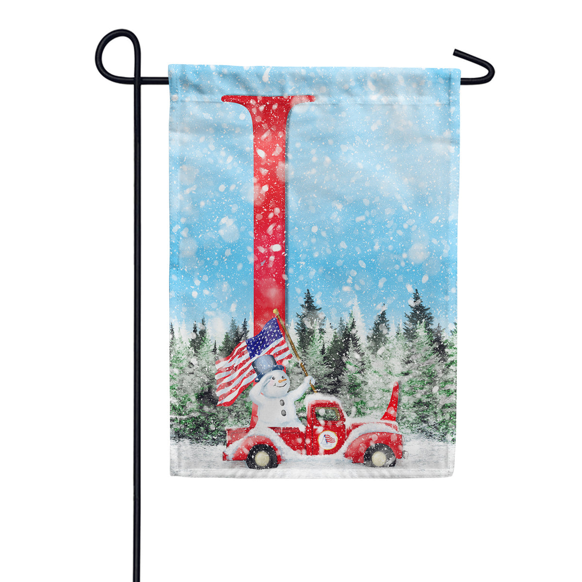 Stay Warm America Double Sided Monogram Garden Flag