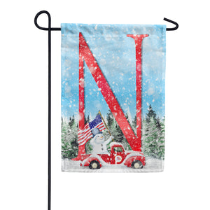 Stay Warm America Double Sided Monogram Garden Flag