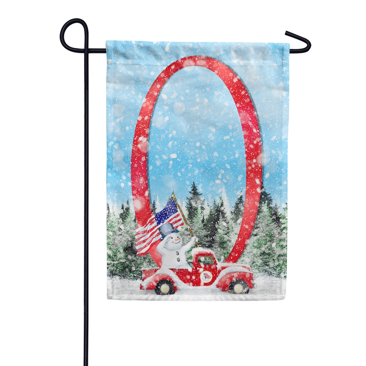 Stay Warm America Double Sided Monogram Garden Flag