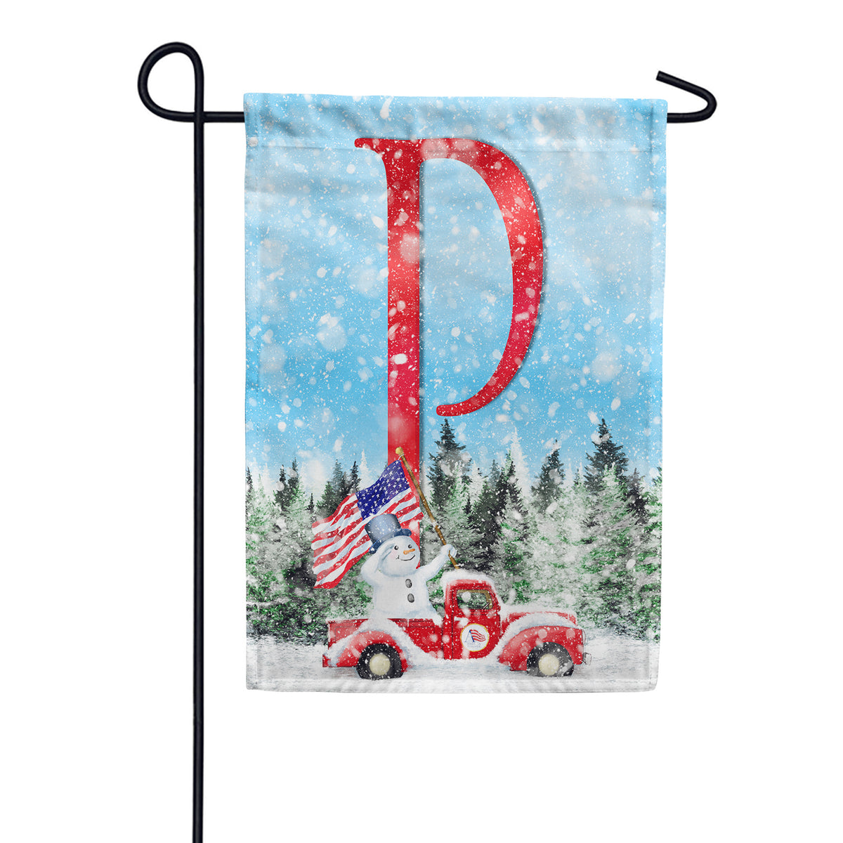 Stay Warm America Double Sided Monogram Garden Flag