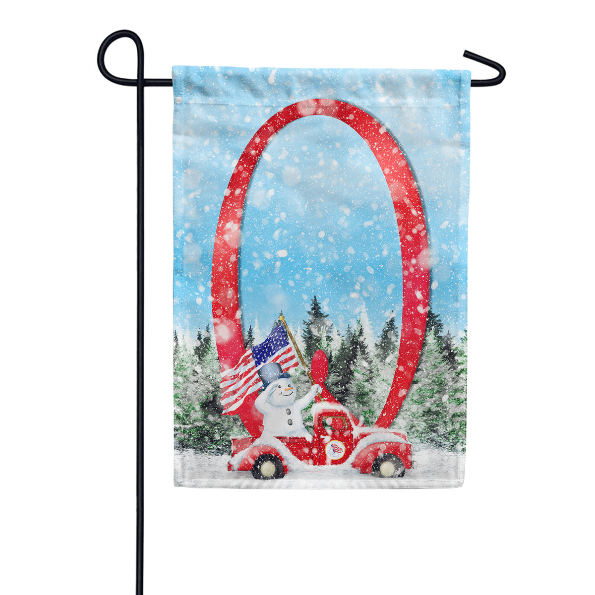 Stay Warm America Double Sided Monogram Garden Flag