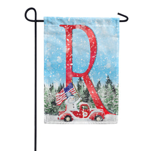 Stay Warm America Double Sided Monogram Garden Flag