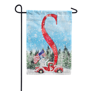 Stay Warm America Double Sided Monogram Garden Flag