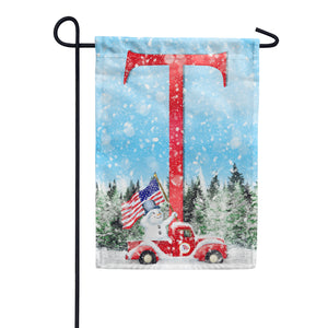 Stay Warm America Double Sided Monogram Garden Flag