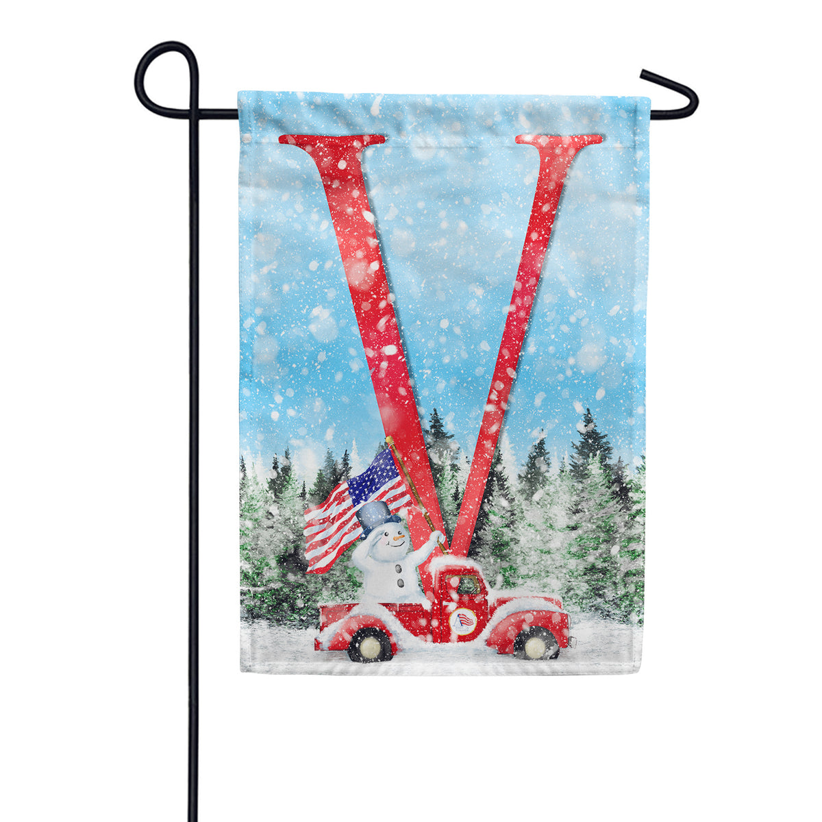 Stay Warm America Double Sided Monogram Garden Flag