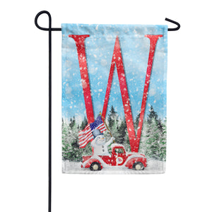 Stay Warm America Double Sided Monogram Garden Flag