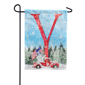 Stay Warm America Double Sided Monogram Garden Flag