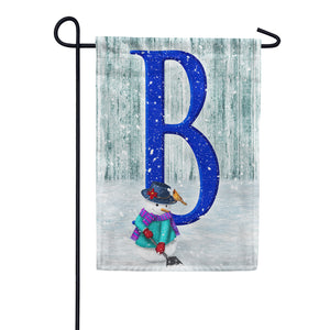 Just Keep Shovelin' Double Sided Monogram Garden Flag