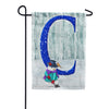 Just Keep Shovelin' Double Sided Monogram Garden Flag