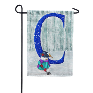Just Keep Shovelin' Double Sided Monogram Garden Flag
