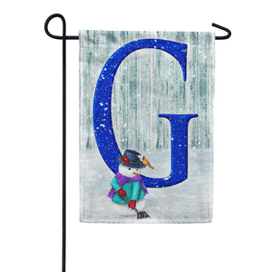 Just Keep Shovelin' Double Sided Monogram Garden Flag