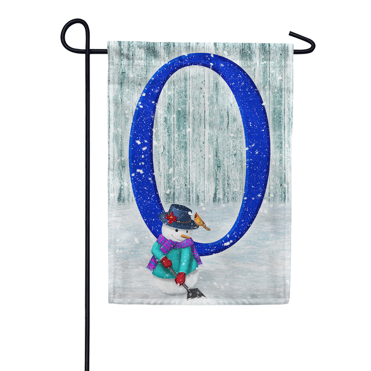 Just Keep Shovelin' Double Sided Monogram Garden Flag