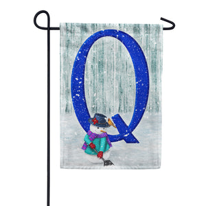 Just Keep Shovelin' Double Sided Monogram Garden Flag