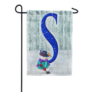 Just Keep Shovelin' Double Sided Monogram Garden Flag
