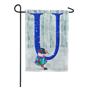 Just Keep Shovelin' Double Sided Monogram Garden Flag