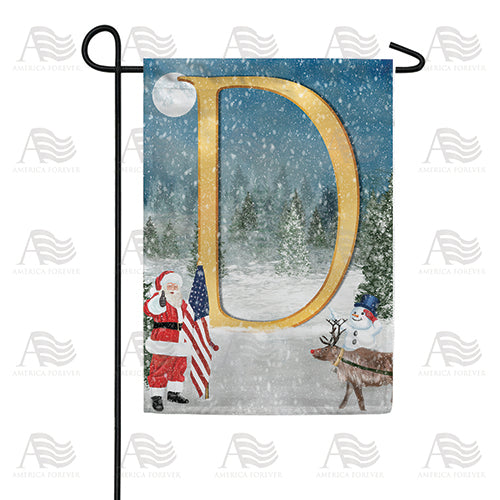 Merry Christmas USA Double Sided Monogram Garden Flag