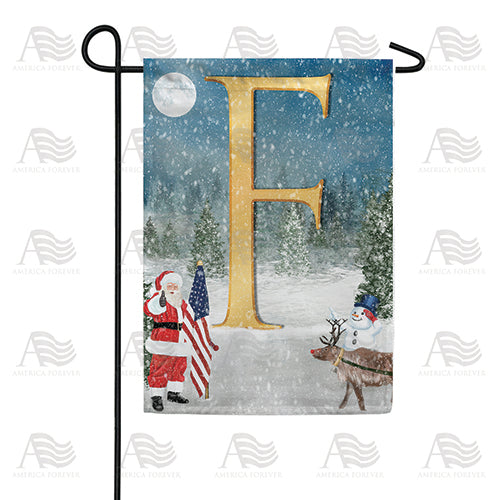 Merry Christmas USA Double Sided Monogram Garden Flag