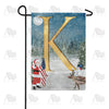 Merry Christmas USA Double Sided Monogram Garden Flag