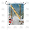 Merry Christmas USA Double Sided Monogram Garden Flag