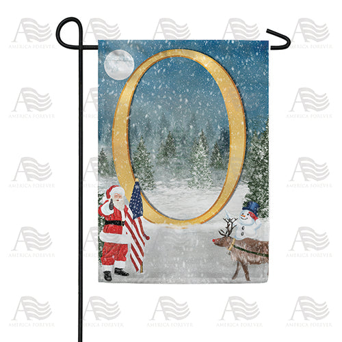Merry Christmas USA Double Sided Monogram Garden Flag