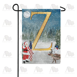 Merry Christmas USA Double Sided Monogram Garden Flag