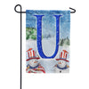 Uncle Snowman Double Sided Monogram Garden Flag