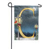 Winter Lamp Warmth Double Sided Monogram Garden Flag