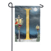 Winter Lamp Warmth Double Sided Monogram Garden Flag