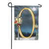 Winter Lamp Warmth Double Sided Monogram Garden Flag