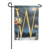 Winter Lamp Warmth Double Sided Monogram Garden Flag