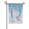 Polar Bear Snow Family Double Sided Monogram Garden Flag