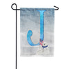 Polar Bear Snow Family Double Sided Monogram Garden Flag