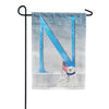Polar Bear Snow Family Double Sided Monogram Garden Flag