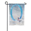 Polar Bear Snow Family Double Sided Monogram Garden Flag