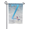 Polar Bear Snow Family Double Sided Monogram Garden Flag