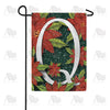 Snowy Poinsettias Double Sided Monogram Garden Flag
