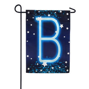 New Year Starlight Monogram Garden Flag