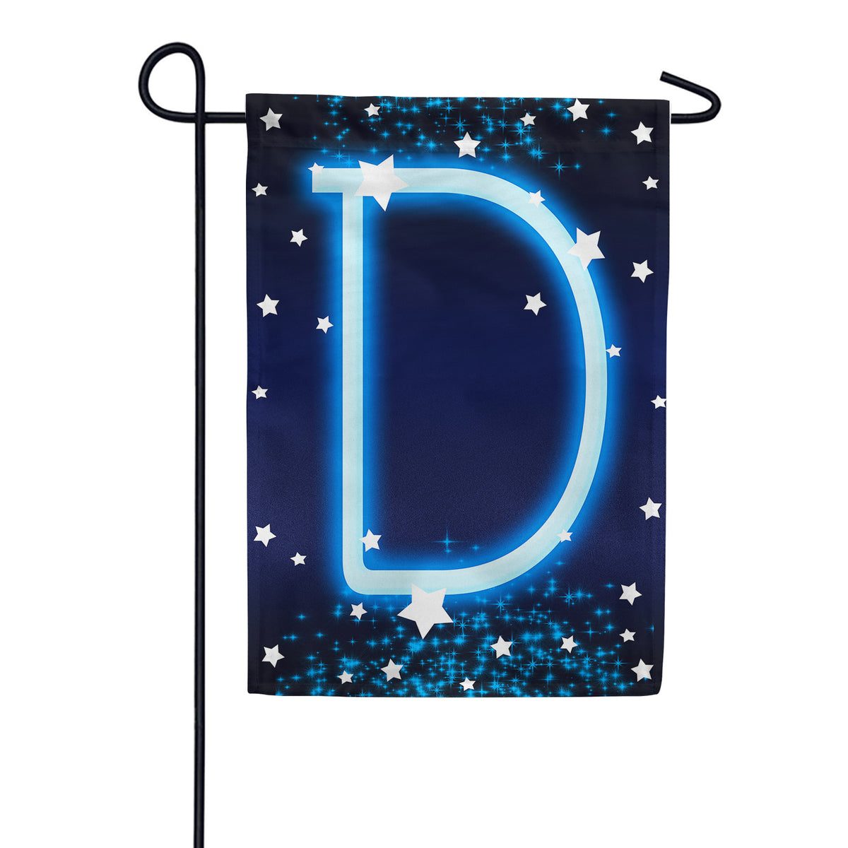New Year Starlight Monogram Garden Flag